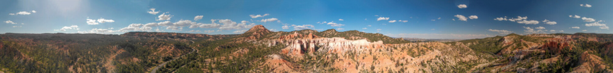 Obraz premium Bryce Canyon aerial view on a beautiful sunny day, Utah