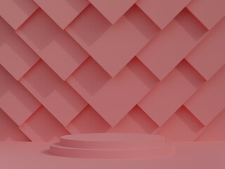 Abstract scene background. Cylinder podium background. Product presentation, mock up, show cosmetic product, Podium, stage pedestal or platform. 3d rendering.