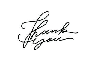 thank you. Hand written lettering isolated on white background.Vector template for poster, social network, banner, cards.