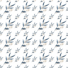 seamless floral watercolor pattern tile