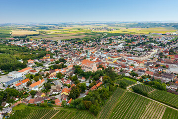 Fototapeta na wymiar Poysdorf in the Weinviertel region. Famous city and place for wine in Lower Austria.