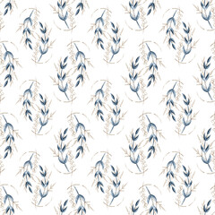 seamless floral watercolor pattern tile