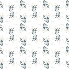 seamless floral watercolor pattern tile