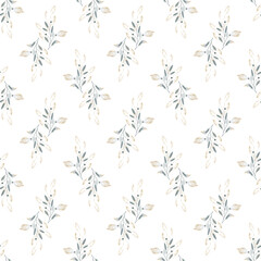 seamless floral watercolor pattern tile