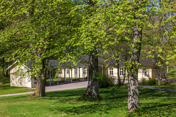 Old spa resort Lundsbrunn park in Sweden