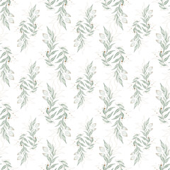 seamless floral watercolor pattern tile