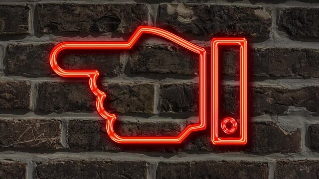 Detailansicht einer Leuchtreklame an einer Mauer mit der Aufschrift Scheidungsanwalt