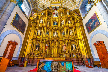 Altar, Church of Santo Domingo, Puebla, Mexico. Built in 1600's