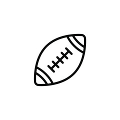 Vector sign of the American football symbol is isolated on a white background. American football icon color editable.