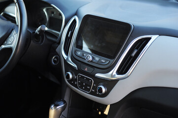 Fototapeta premium Smart touch screen multimedia system for automobile.