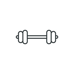 Vector sign of the Barbell  Dumbell Gym symbol is isolated on a white background. Barbell  Dumbell Gym icon color editable.