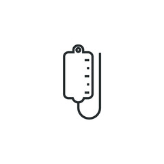 Fototapeta premium Vector sign of the Blood transfusion symbol is isolated on a white background. Blood transfusion icon color editable.