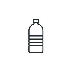 Vector sign of the bottle symbol is isolated on a white background. bottle icon color editable.