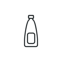 Vector sign of the bottle symbol is isolated on a white background. bottle icon color editable.