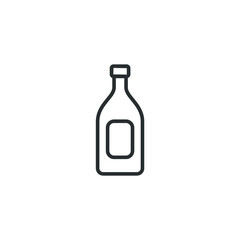 Vector sign of the bottle symbol is isolated on a white background. bottle icon color editable.