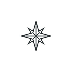 Obraz premium Vector sign of the compass symbol is isolated on a white background. compass icon color editable.