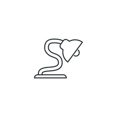 Vector sign of the Desk lamp symbol is isolated on a white background. Desk lamp icon color editable.