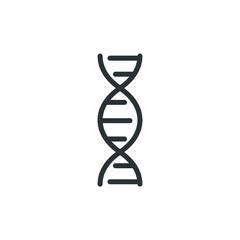 Vector sign of the DNA Helix symbol is isolated on a white background. DNA Helix icon color editable.