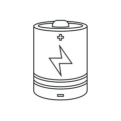 Battery line icon vector symbol energy