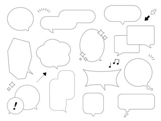 Obraz premium シンプルな吹き出し素材