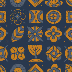 Talavera seamless pattern. Ethnic Background