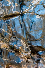 USA, Arizona. Canyon wall detail, Vishnu Shist in Grand Canyon National Park.