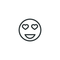 Vector sign of the emoticon face symbol is isolated on a white background. emoticon face icon color editable.