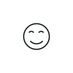 Vector sign of the emoticon face symbol is isolated on a white background. emoticon face icon color editable.