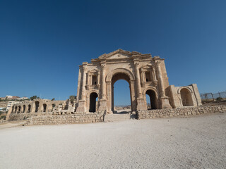 Fototapeta na wymiar Ciudad romana de Jerash, en Jordania, Oriente Medio, Asia