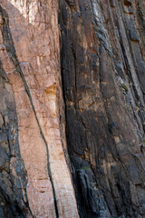 USA, Arizona. Pink Granite intrusion at the bottom of the Grand Canyon, Grand Canyon National Park.