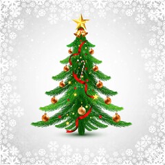 Holiday decorative christmas tree greeting card background