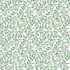 Fototapeta premium Seamless pattern of watercolor plants.