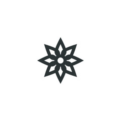 Vector sign of the flower symbol is isolated on a white background. flower icon color editable.