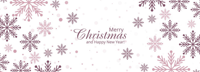 .Holiday christmas decorative snowflakes banner design