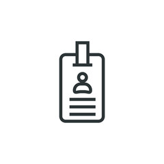 Obraz premium Vector sign of the Id card symbol is isolated on a white background. Id card icon color editable.