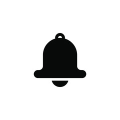 Vector sign of the Message notification bell symbol is isolated on a white background. Message notification bell icon color editable.