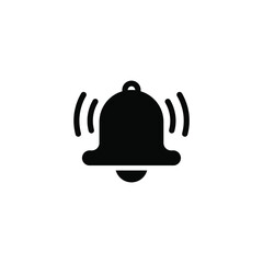 Vector sign of the Message notification bell symbol is isolated on a white background. Message notification bell icon color editable.