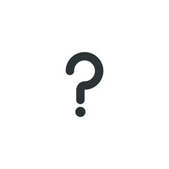 Vector sign of the Question Mark symbol is isolated on a white background. Question Mark icon color editable.