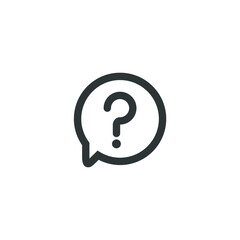 Vector sign of the Question Mark symbol is isolated on a white background. Question Mark icon color editable.