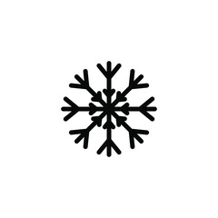 Vector sign of the Snowflakes symbol is isolated on a white background. Snowflakes icon color editable.