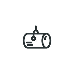 Vector sign of the spotlight symbol is isolated on a white background. spotlight icon color editable.