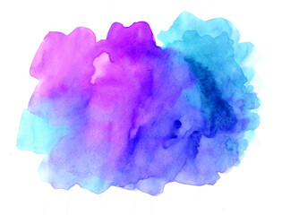 Abstract watercolor background for your design, watercolor background concept, watercolor spots.Pink and blue color