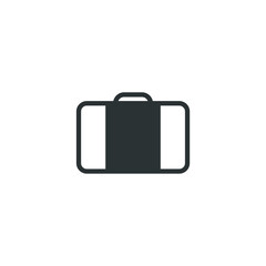 Vector sign of the travel bag symbol is isolated on a white background. travel bag icon color editable.