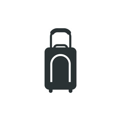 Vector sign of the travel bag symbol is isolated on a white background. travel bag icon color editable.