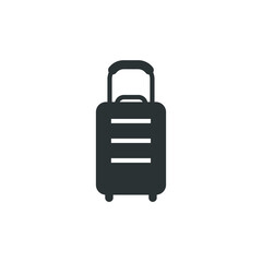Vector sign of the travel bag symbol is isolated on a white background. travel bag icon color editable.