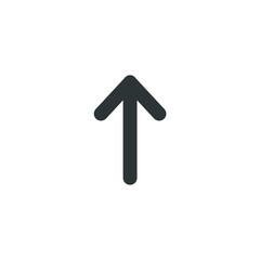 Vector sign of the up arrow symbol is isolated on a white background. up arrow icon color editable.

