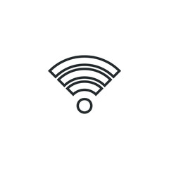 Vector sign of the wifi signal strength symbol is isolated on a white background. wifi signal strength icon color editable.
