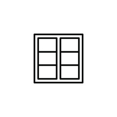 Vector sign of the Window symbol is isolated on a white background. Window icon color editable.
