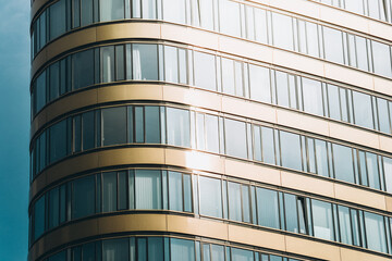 Modern glass office building - close-up - business concept