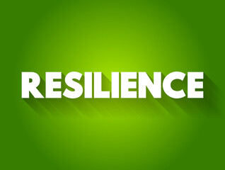 Resilience text quote, concept background